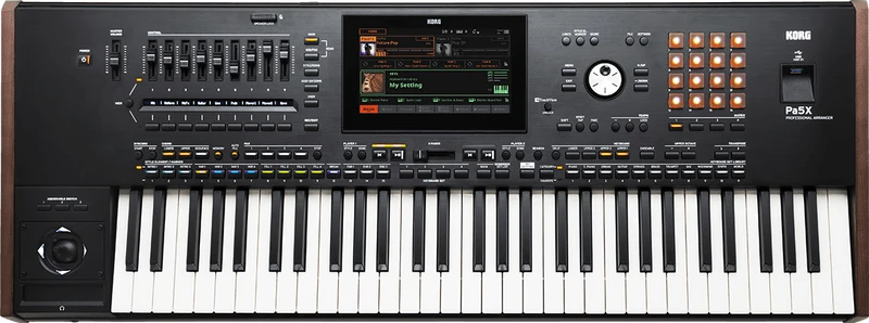 CLAVIER ARRANGEUR 61 notes semi lesté, MP3, harmoniseur KORG PA5X-61