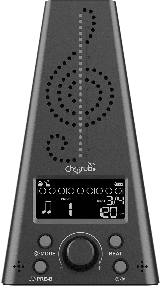 Métronome/accordeur électronique - noir CHERUB WMT-230-BLK