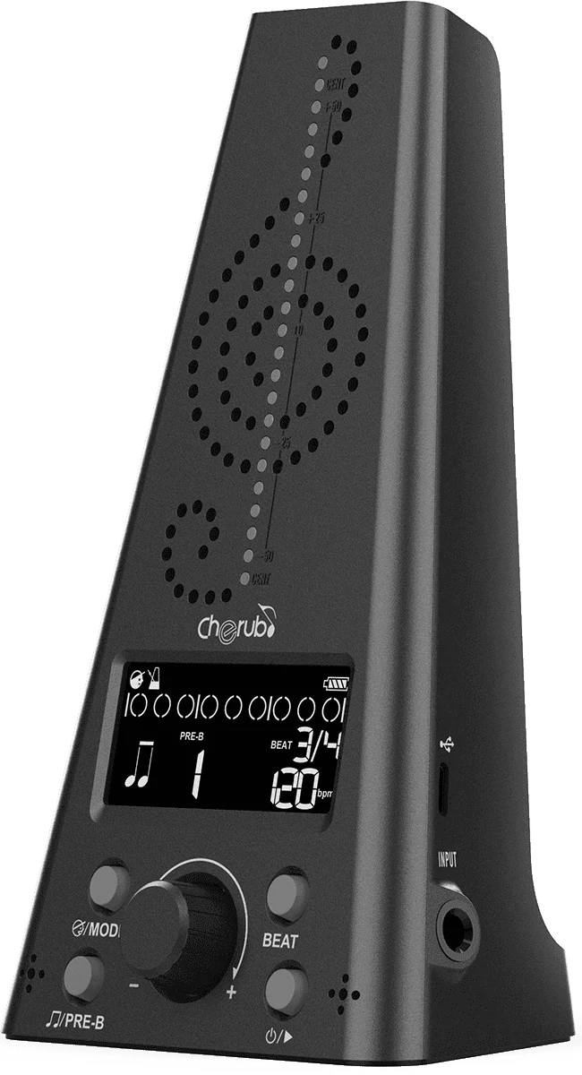 Métronome/accordeur électronique - noir CHERUB WMT-230-BLK