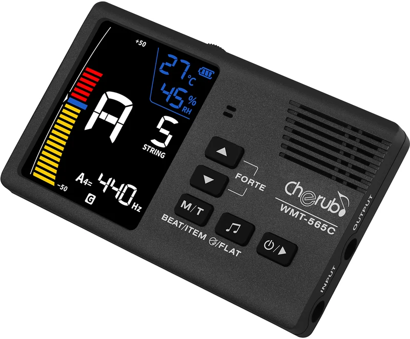 4 en 1 pour Cordes - Accordeur / Métronome / Thermo-Hygromètre CHERUB WMT-565C