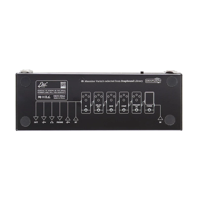 Multi-effets pour basses avec IRs - sur batterie / Bluetooth EKO BAIO BASS