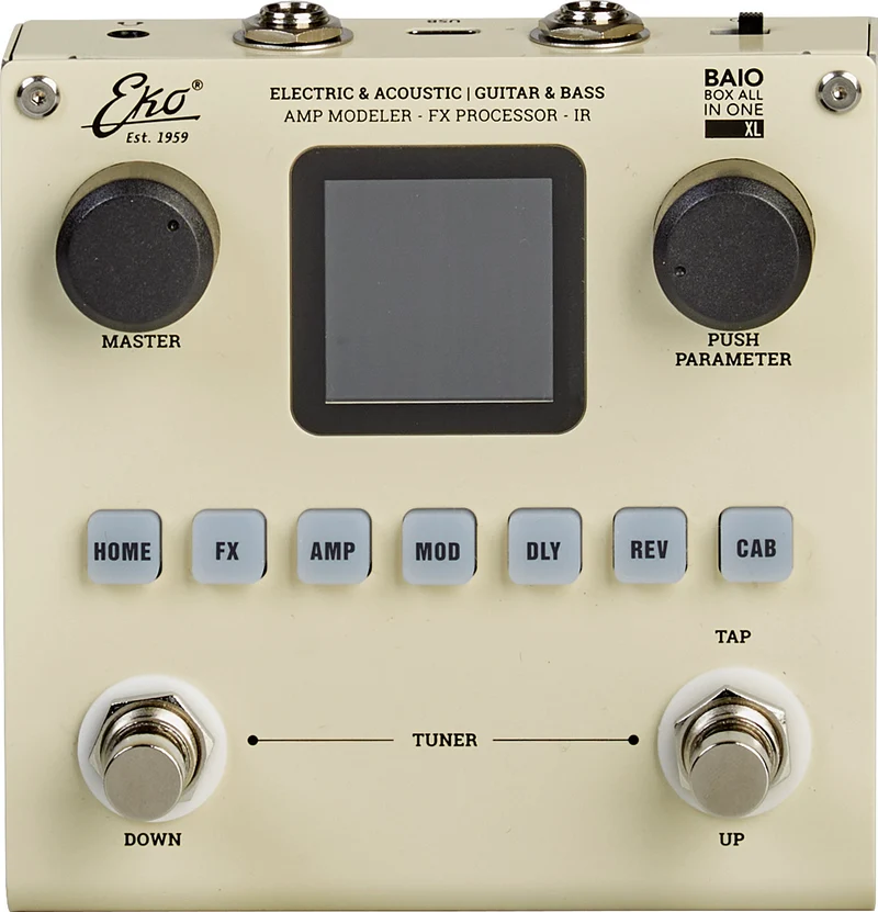 Multi-effets modéliseur d'amplis FX avec IRs - sur batterie / bluetooth EKO BAIO-XL