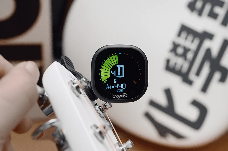 CHERUB WST-675 GRY – Accordeur clip guitare à écran LCD gris avec Auto Power-Off