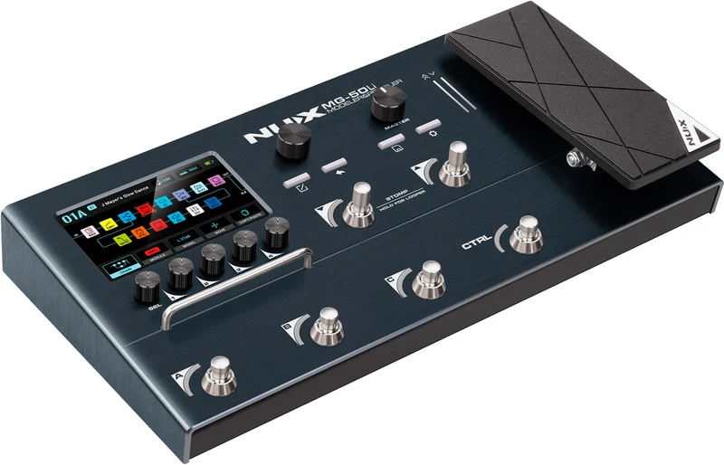MIULTI-EFFETS - MODELISEUR GUITARE ET BASS NUX MG50LI DARK BLUE