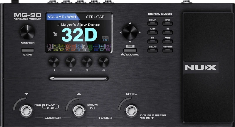 MULTI-EFFETS GUITARE ECRAN LCD 4" NUX MG30