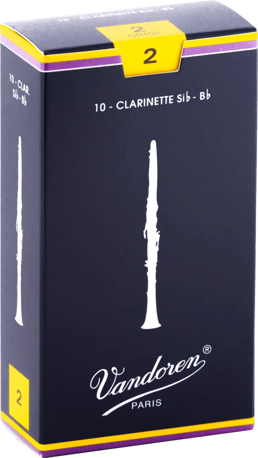 boite 10 anches CLARINETTE SIb VANDOREN TRADITIONNELLE CR 102 - force 2