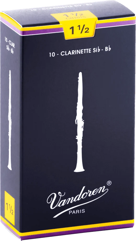 boite de 10 anches CLARINETTE SIb VANDOREN TRADITIONNELLE CR 1015 - force 1.5
