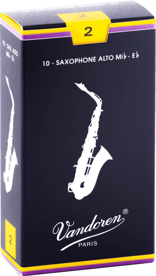 boite 10 anches saxophone alto VANDOREN MIb TRADITIONNELLE SR 212 - force 2