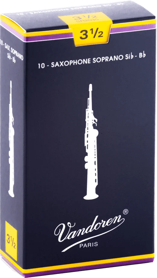 boite 10 anches saxophone soprano VANDOREN SIb TRADITION. SR 2035 - force 3.5