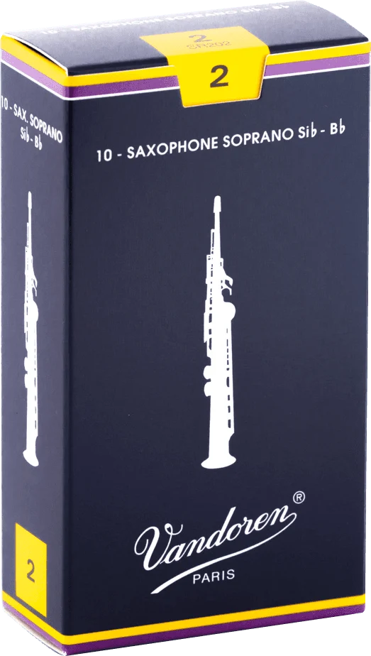 boite 10 anches saxophone soprano VANDOREN SIb TRADITION. SR 202 - force 2