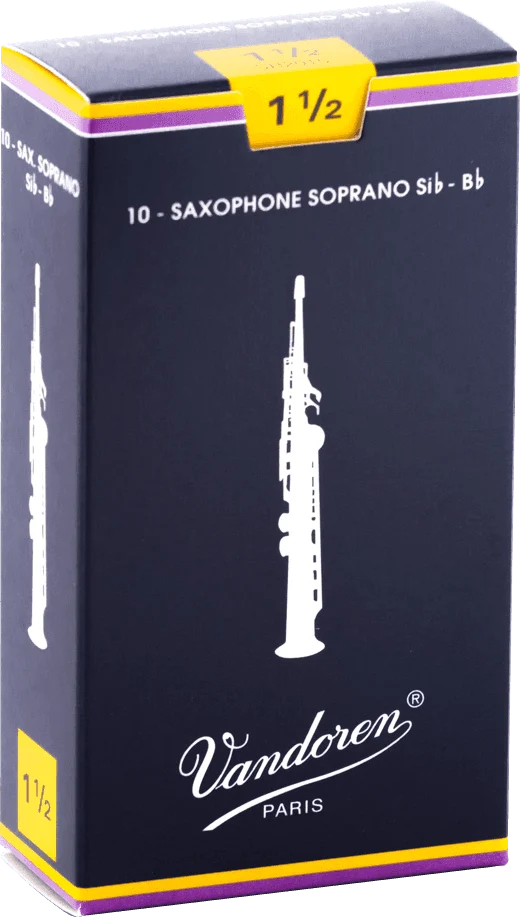 boite 10 anches saxophone soprano VANDOREN SIb TRADITION. SR 2015 - force 1.5