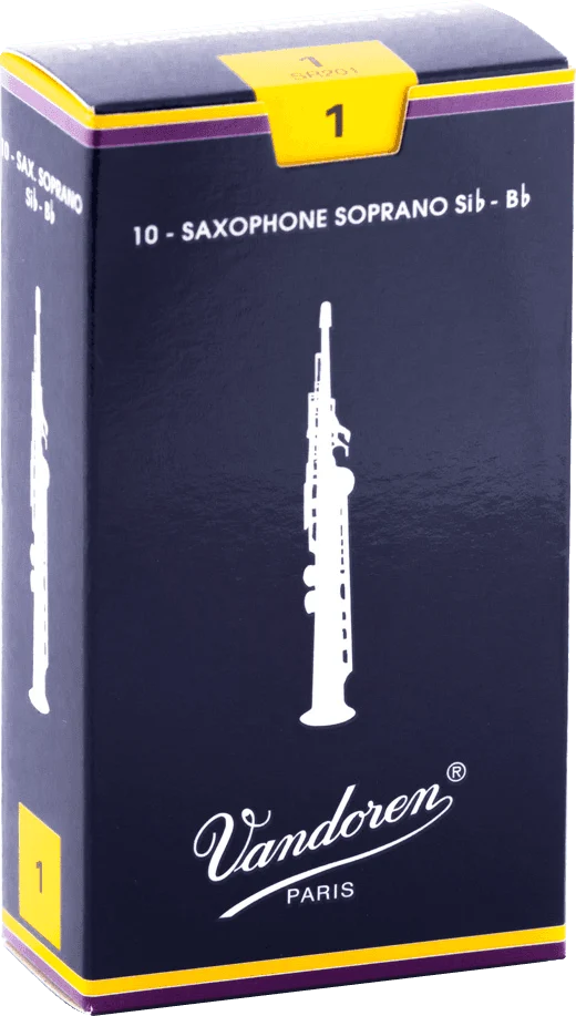 boite 10 anches saxophone soprano VANDOREN SIb TRADITIONNELLES SR 201 - force 1