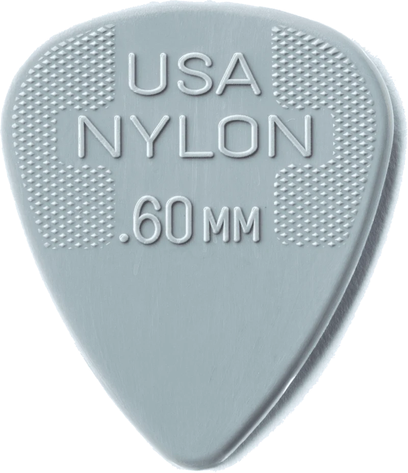 lot de 6 médiators dunlop nylon standard 0.60mm