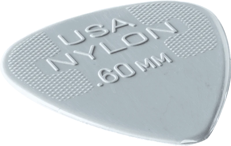 lot de 6 médiators dunlop nylon standard 0.60mm