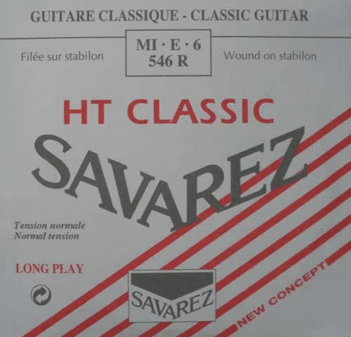 CORDE GUITARE CLASSIQUE NYLON FILEE MI 6EME SAVAREZ ALIANCE HT 546R