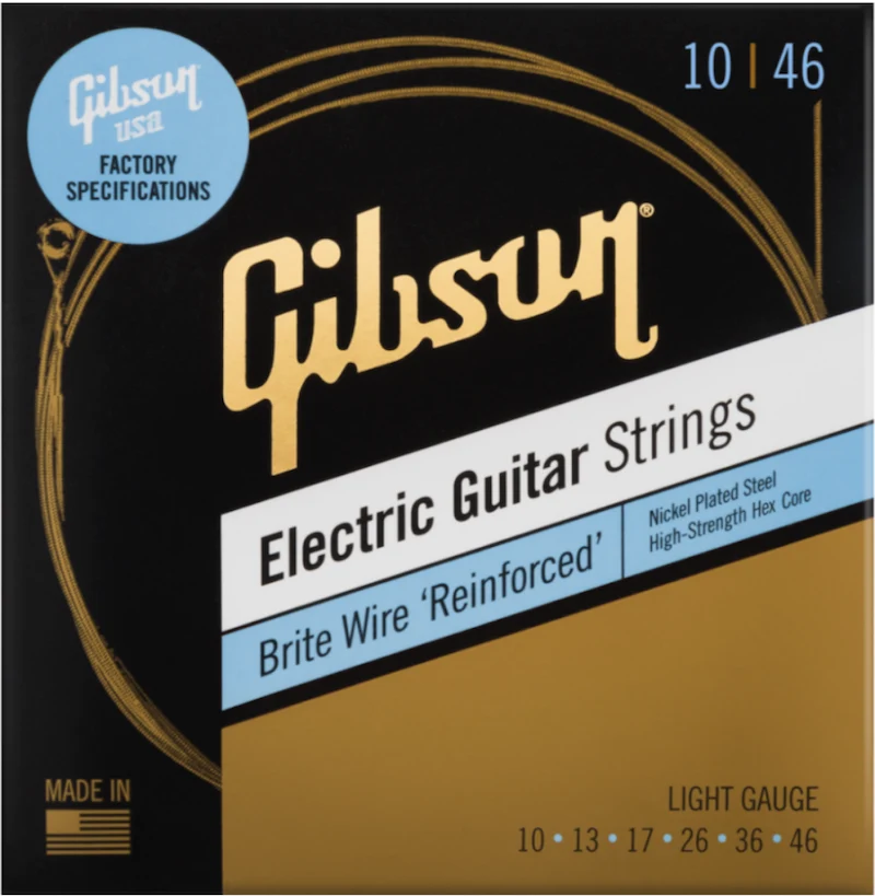 GIBSON Brite Wire 'Reinforced' Electric Light 10-46 – Jeu de cordes guitare électrique