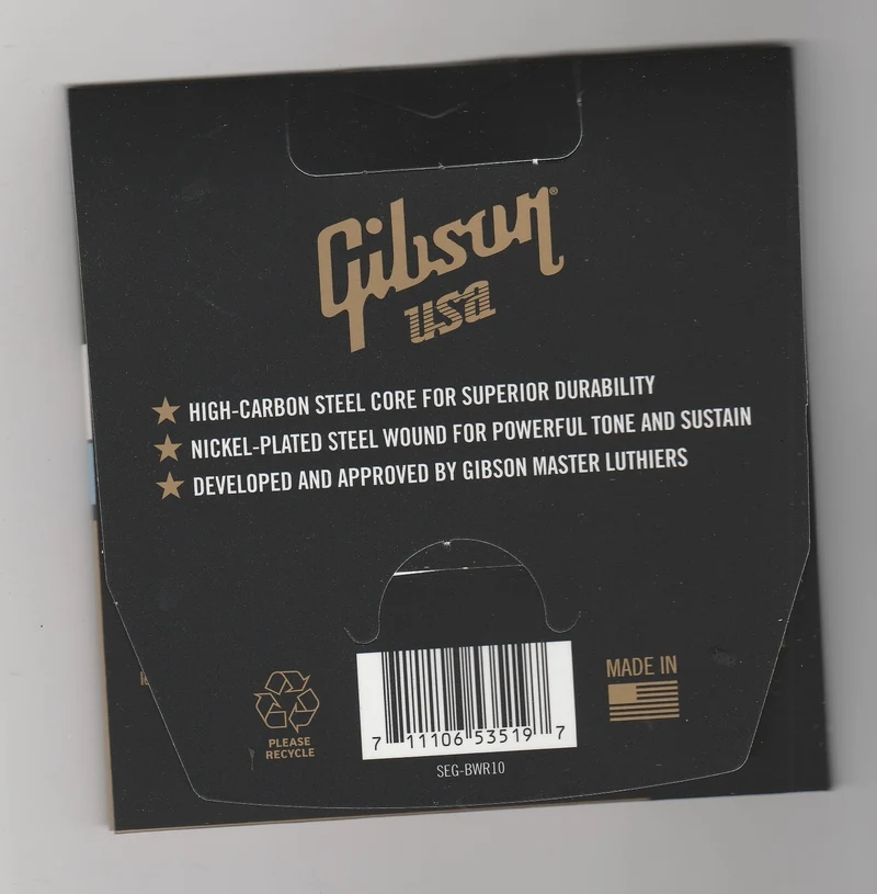 GIBSON Brite Wire 'Reinforced' Electric Light 10-46 – Jeu de cordes guitare électrique