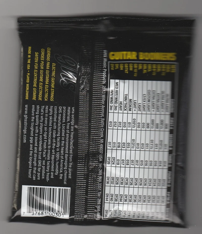 JEU DE CORDES POUR GUITARE ELECTRIQUE GHS BOOMER GBH 12-52