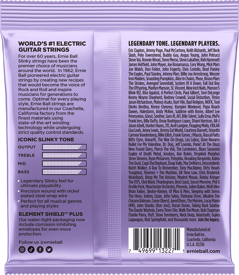 ERNIE BALL 3227 PACK DE 3 JEUX ULTRA SLINKY - JEU DE CORDES GUITARE ELECTRIQUE 10-48