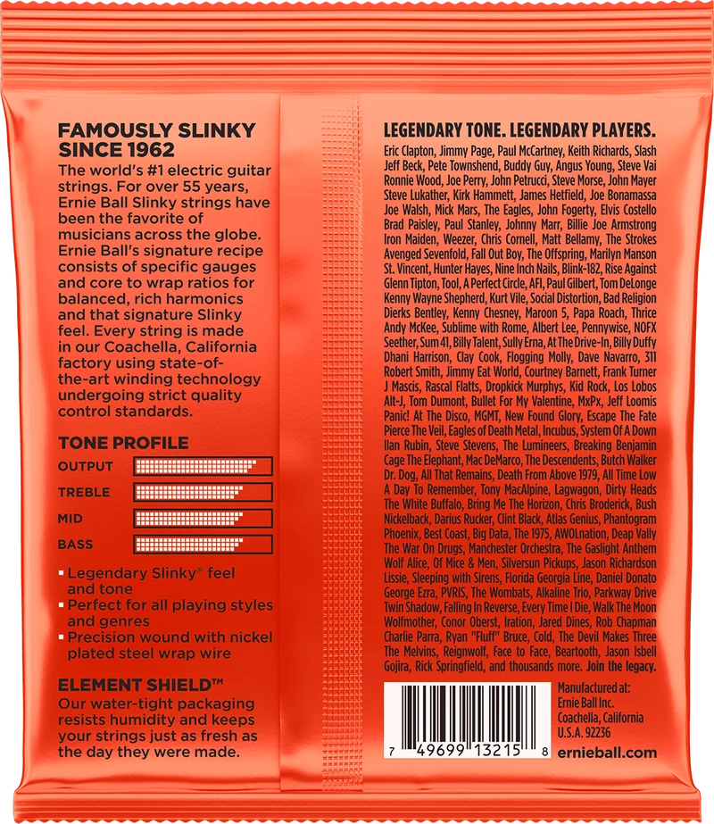 ERNIE BALL 3215 PACK DE 3 JEUX SKINNY TOP HEAVY BOTTOM - JEU DE CORDES GUITARE ELECTRIQUE 10-52