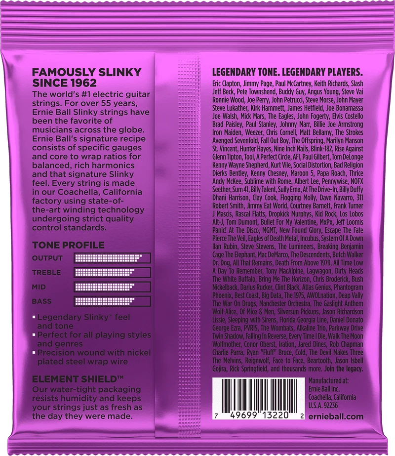 ERNIE BALL 3220 PACK DE 3 JEUX POWER SLINKY - JEU DE CORDES GUITARE ELECTRIQUE 11-48