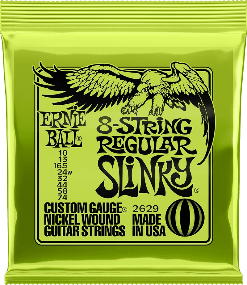 ERNIE BALL 2629 REGULAR SLINKY - JEU DE CORDES GUITARE ELECTRIQUE 8 CORDES 10-74