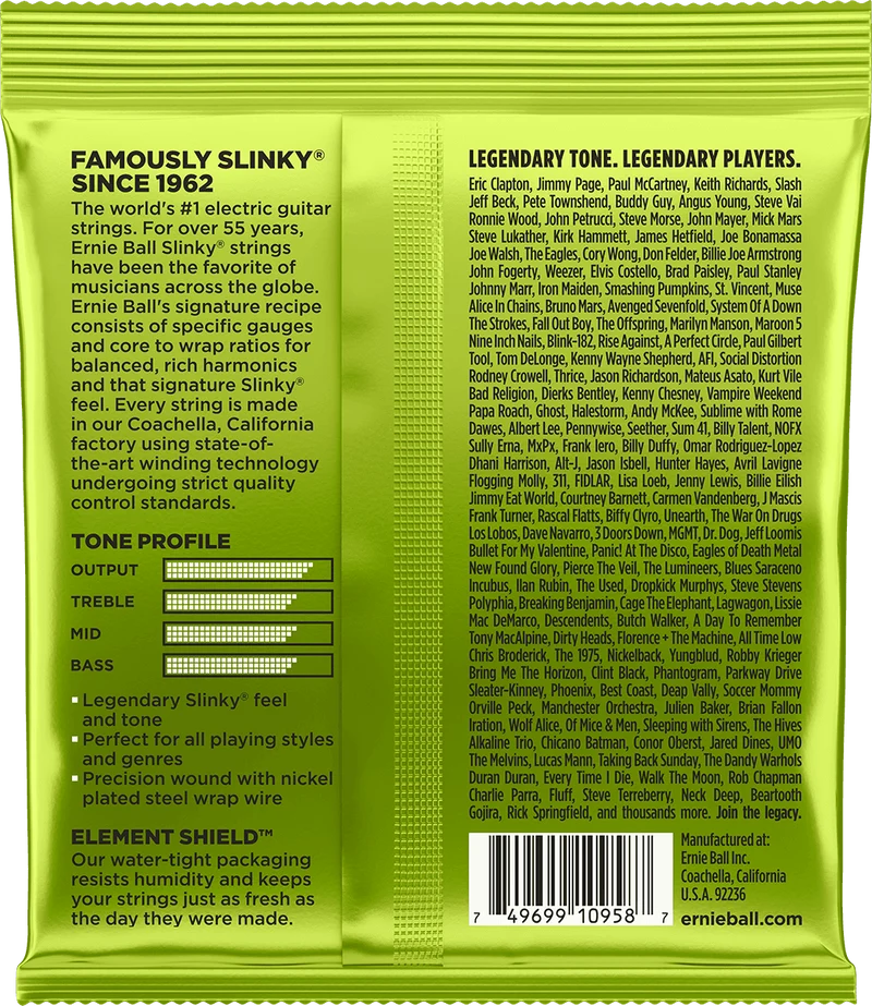 ERNIE BALL 2629 REGULAR SLINKY - JEU DE CORDES GUITARE ELECTRIQUE 8 CORDES 10-74