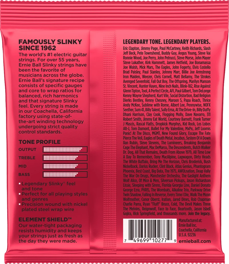 ERNIE BALL 2626 NOT EVEN SLINKY - JEU DE CORDES GUITARE ELECTRIQUE 12-56