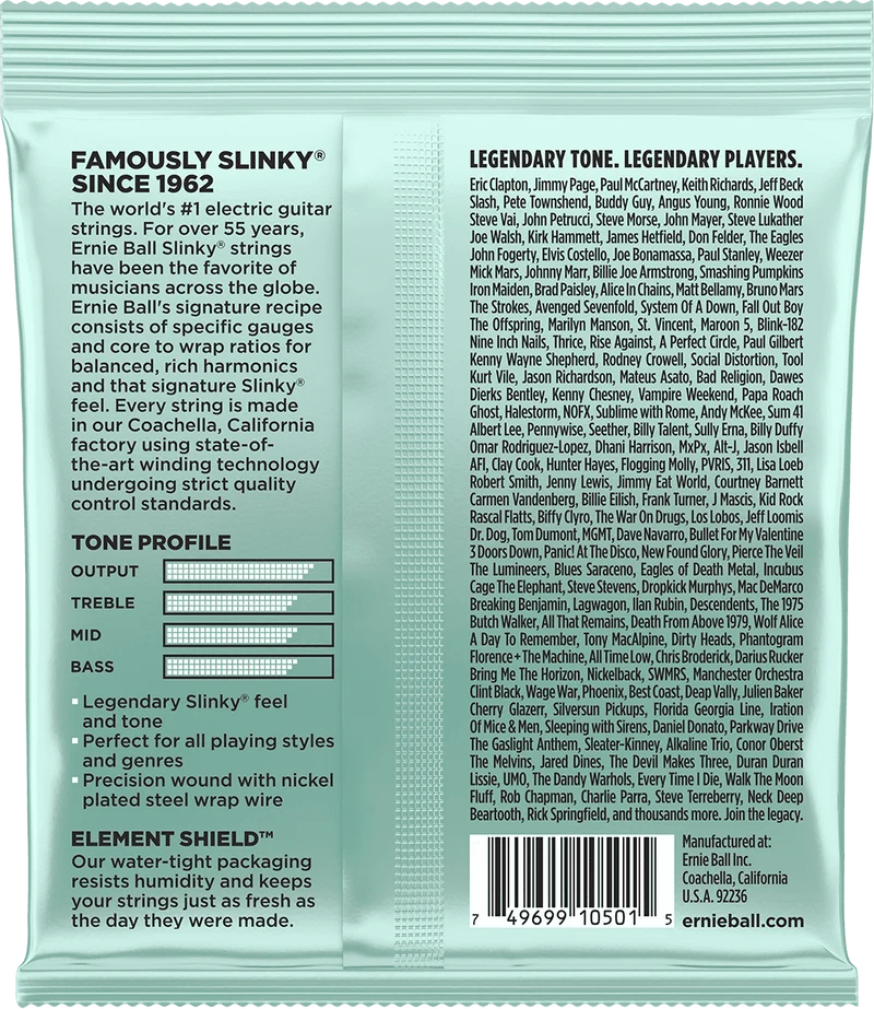 ERNIE BALL 2211 MONDO SLINKY - JEU DE CORDES GUITARE ELECTRIQUE 10.5-52