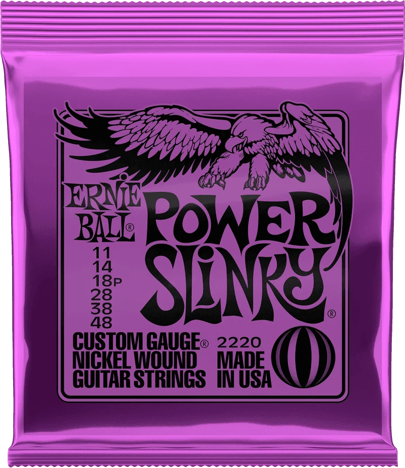 ERNIE BALL 2220 POWER SLINKY - JEU DE CORDES GUITARE ELECTRIQUE 11-48