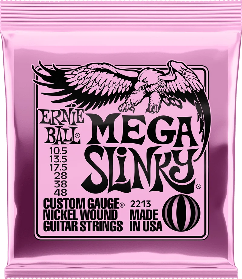 ERNIE BALL 2213 MEGA SLINKY - JEU DE CORDES GUITARE ELECTRIQUE 10.5-48