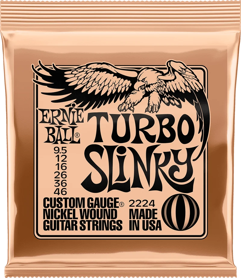 ERNIE BALL 2224 TURBO SLINKY - JEU DE CORDES GUITARE ELECTRIQUE 9.5 - 46
