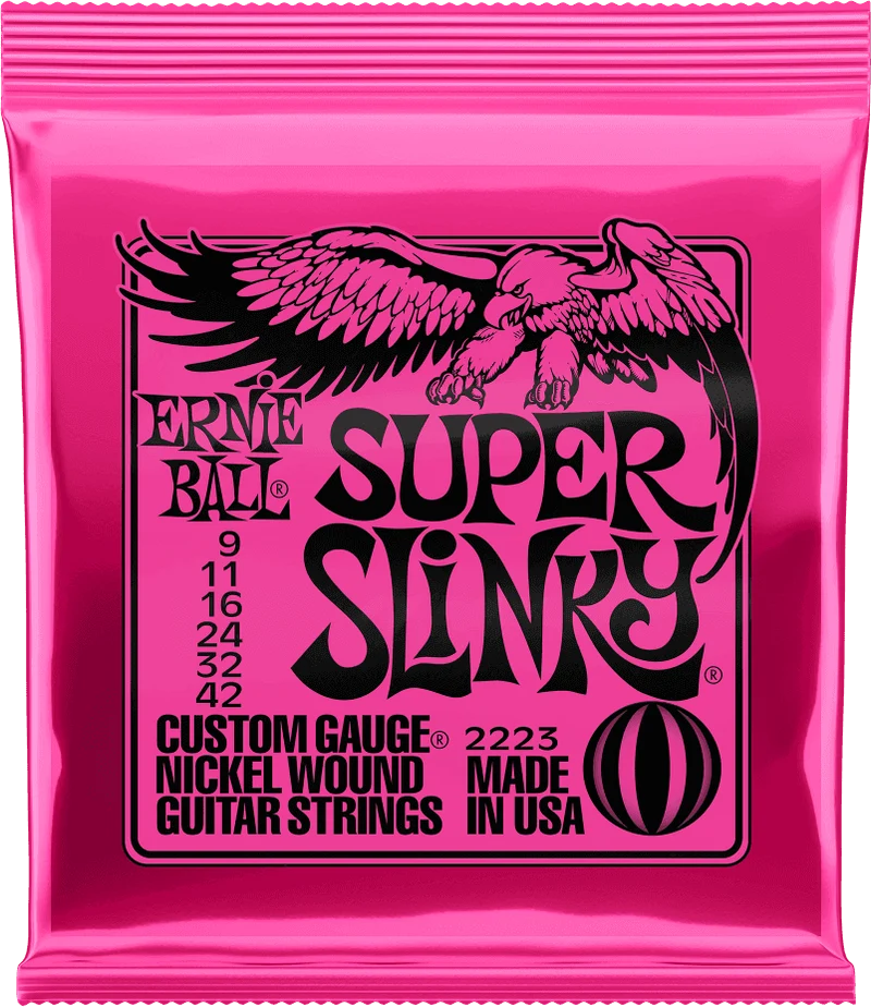 ERNIE BALL 2223 SUPER SLINKY - JEU DE CORDES GUITARE ELECTRIQUE 9-42