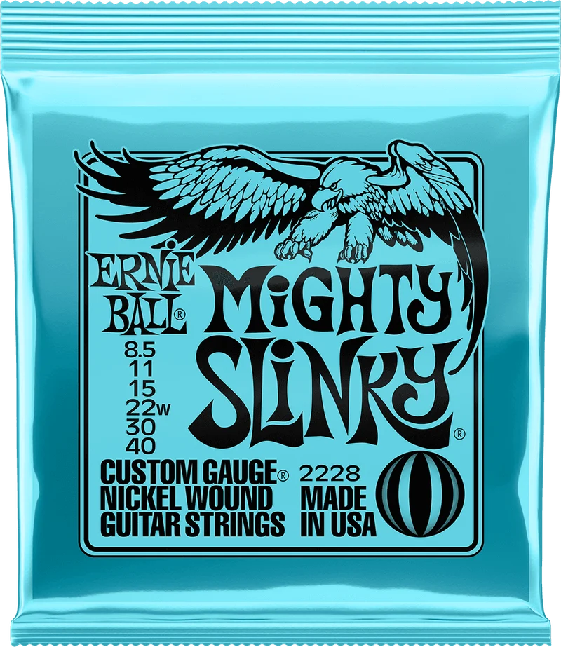 ERNIE BALL 2228 MIGHTY SLINKY - JEU DE CORDES GUITARE ELECTRIQUE 8.5 - 40