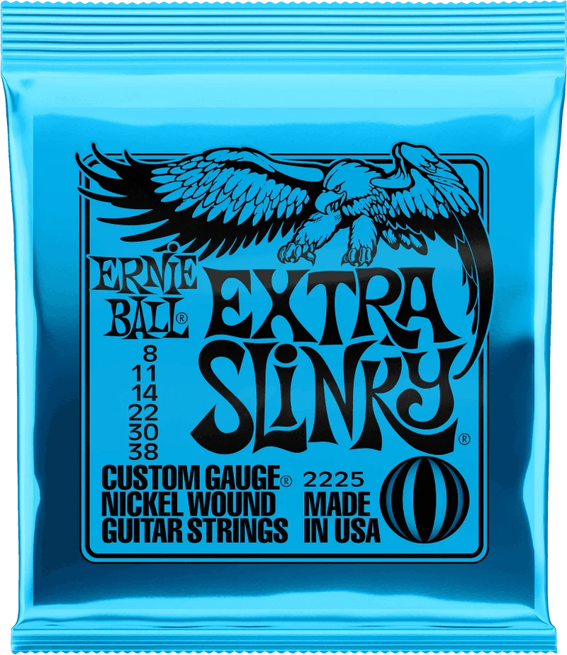 ERNIE BALL 2225 EXTRA SLINKY - JEU DE CORDES GUITARE ELECTRIQUE 08-38