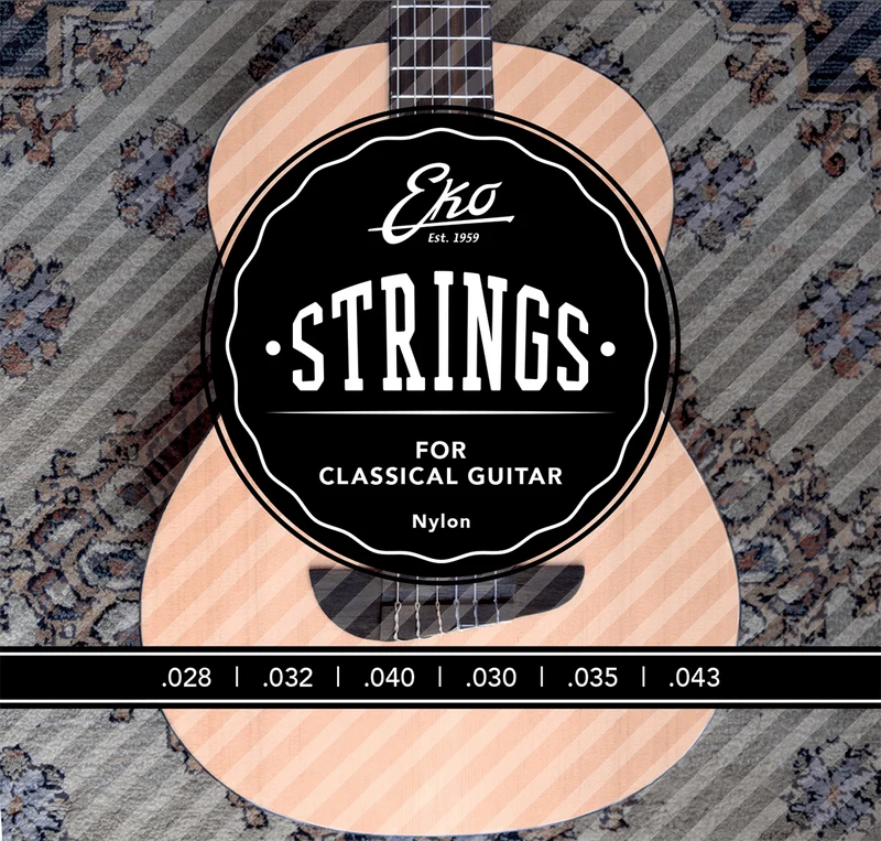 JEU DE CORDES GUITARE CLASSIQUE EKO CL2843M