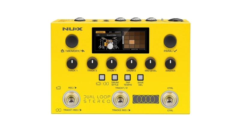 PEDALE LOOPER, BOITE A RYTHME, SIMULATEUR D'AMPLI STEREO NUX DUAL-LOOP-STEREO