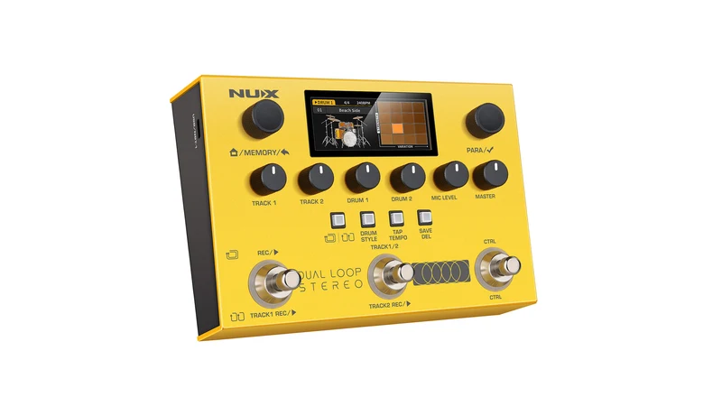 PEDALE LOOPER, BOITE A RYTHME, SIMULATEUR D'AMPLI STEREO NUX DUAL-LOOP-STEREO