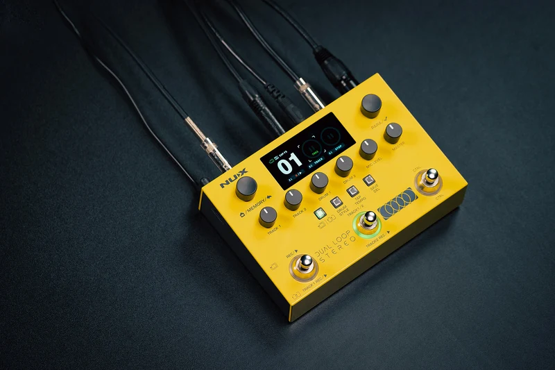 PEDALE LOOPER, BOITE A RYTHME, SIMULATEUR D'AMPLI STEREO NUX DUAL-LOOP-STEREO