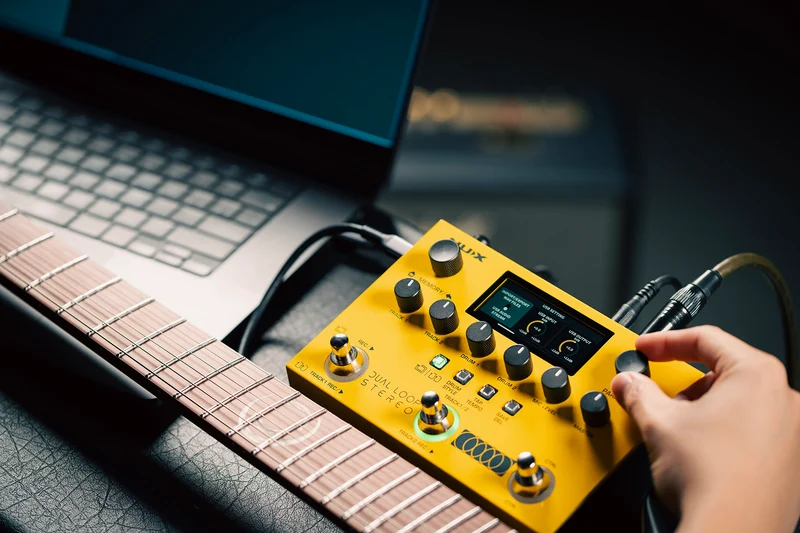 PEDALE LOOPER, BOITE A RYTHME, SIMULATEUR D'AMPLI STEREO NUX DUAL-LOOP-STEREO