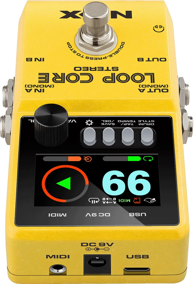 PEDALE LOOPER ET BOITE A RYTHMES STEREO NUX LOOPCORE STEREO