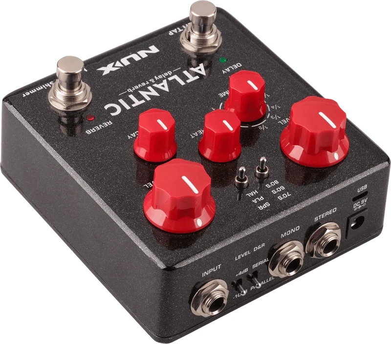 PEDALE DE DELAY ET REVERB NUMERIQUE 3 MODES NUX ATLANTIC