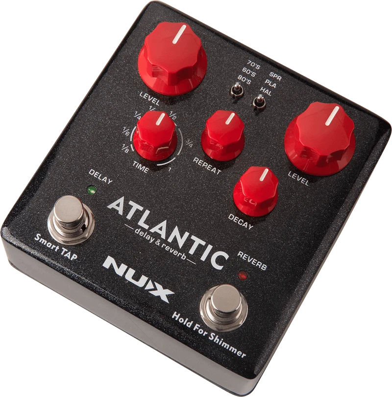 PEDALE DE DELAY ET REVERB NUMERIQUE 3 MODES NUX ATLANTIC