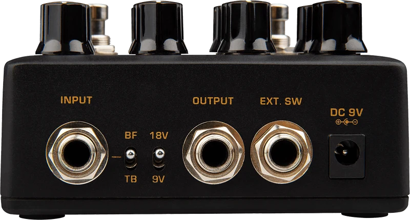 PEDALE DE DISTORTION TYPE BROWN SOUND MODERNE 2 CANAUX NUX FIREMAN