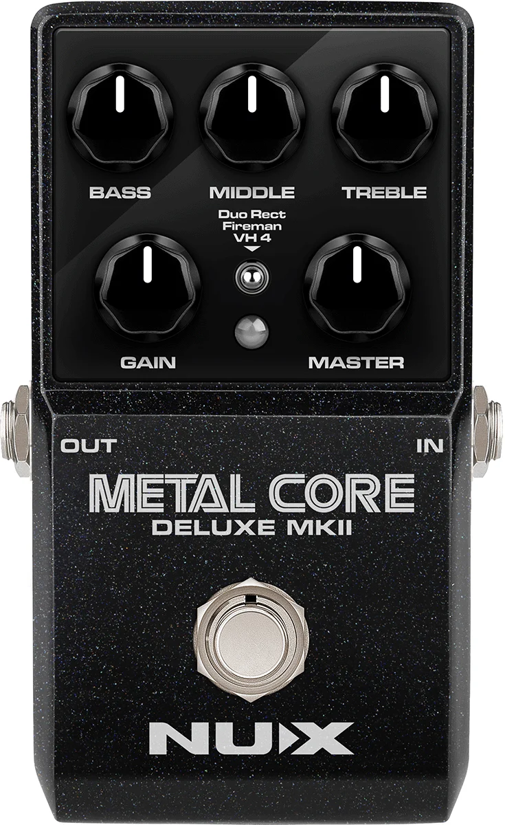 PEDALE DE DISTORTION NUMERIQUE HIGH GAIN 3 MODES NUX METAL CORE DLX MK2