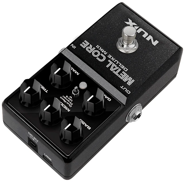PEDALE DE DISTORTION NUMERIQUE HIGH GAIN 3 MODES NUX METAL CORE DLX MK2