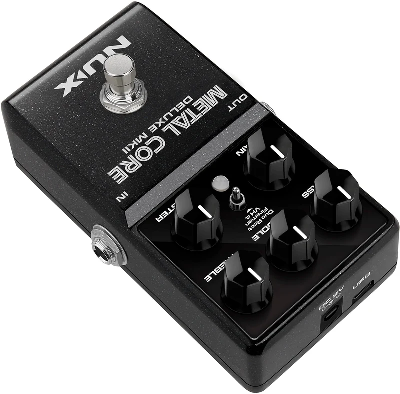 PEDALE DE DISTORTION NUMERIQUE HIGH GAIN 3 MODES NUX METAL CORE DLX MK2