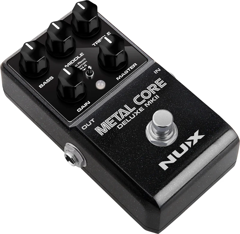 PEDALE DE DISTORTION NUMERIQUE HIGH GAIN 3 MODES NUX METAL CORE DLX MK2