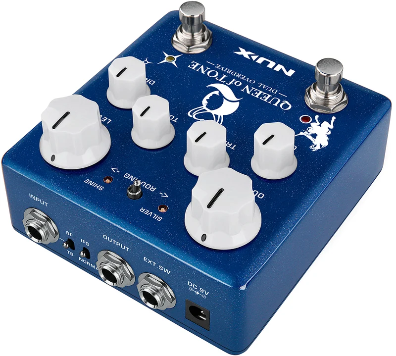 PEDALE OVERDRIVE DOUBLE HM/BB A ROUTAGE INTERNE NUX QUEENOFTONE-OD