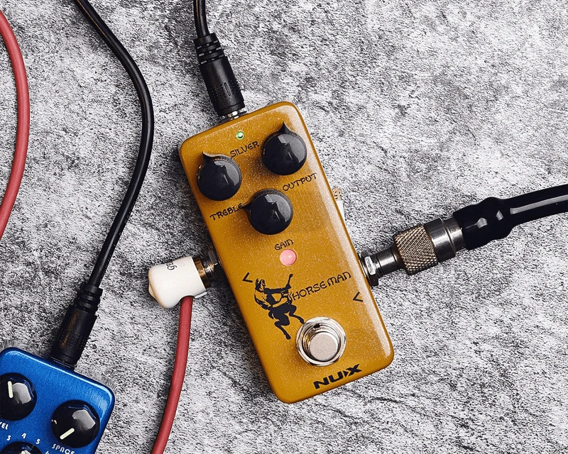 PEDALE OVERDRIVE NOD-1 type K GOLD/SILVER NUX HORSEMAN-OD